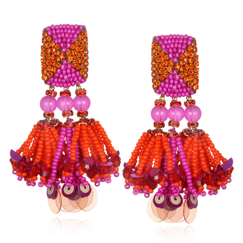 Jalisco Triple Tassel Earrings - Suzanna Dai