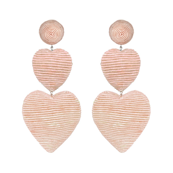 Tiered Heart Earrings - In Stock