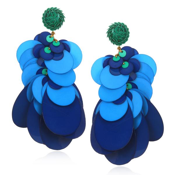 Aphrodite Large Paillette Earrings - Suzanna Dai