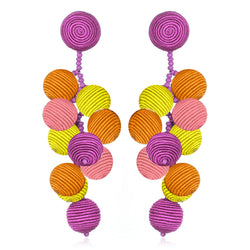 Silk Gumball Cluster Earrings - In Stock