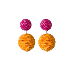 Beaded Gumball Earrings - One-of-a-Kind