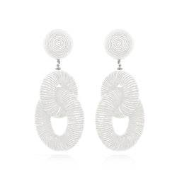 Silk Double Tiered Hoop Earrings - Suzanna Dai