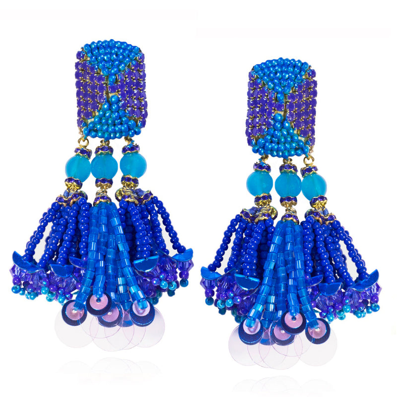 Etereo Goldtone Drop Tassel Earrings | Kingsway Mall
