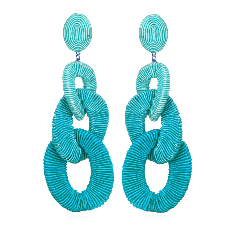 Algiers Silk Curb Chain Drop Earrings