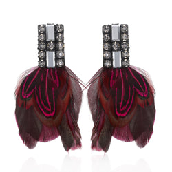Amherst Deco Feather Earrings - Suzanna Dai