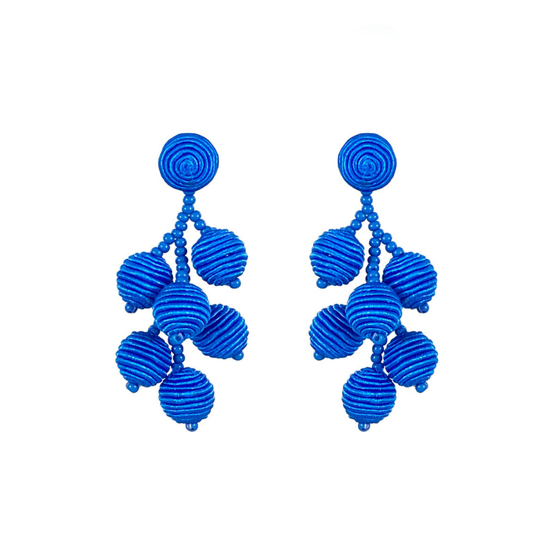 Mini Silk Gumball Cluster Earrings