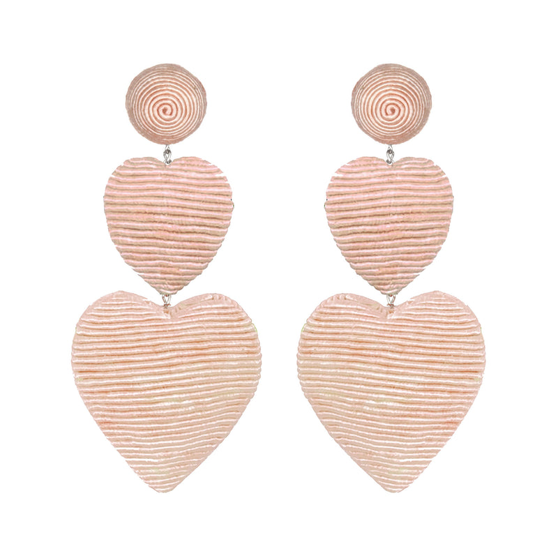 Tiered Heart Earrings - In Stock