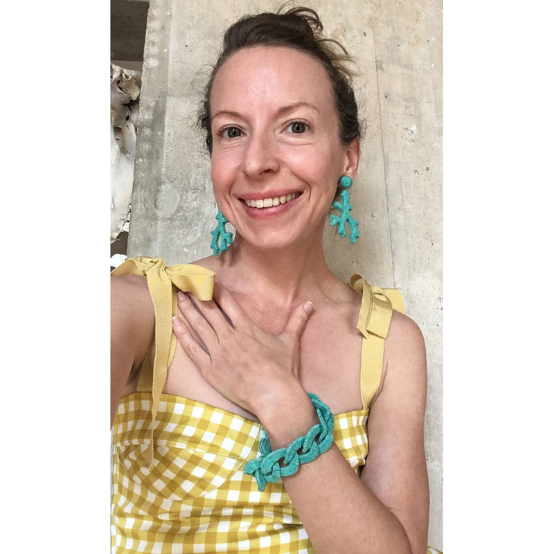 Seychelles Silk Coral Drop Earrings - Suzanna Dai