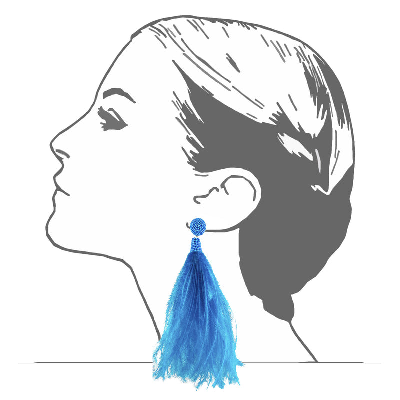 Aquarius Feather Earrings
