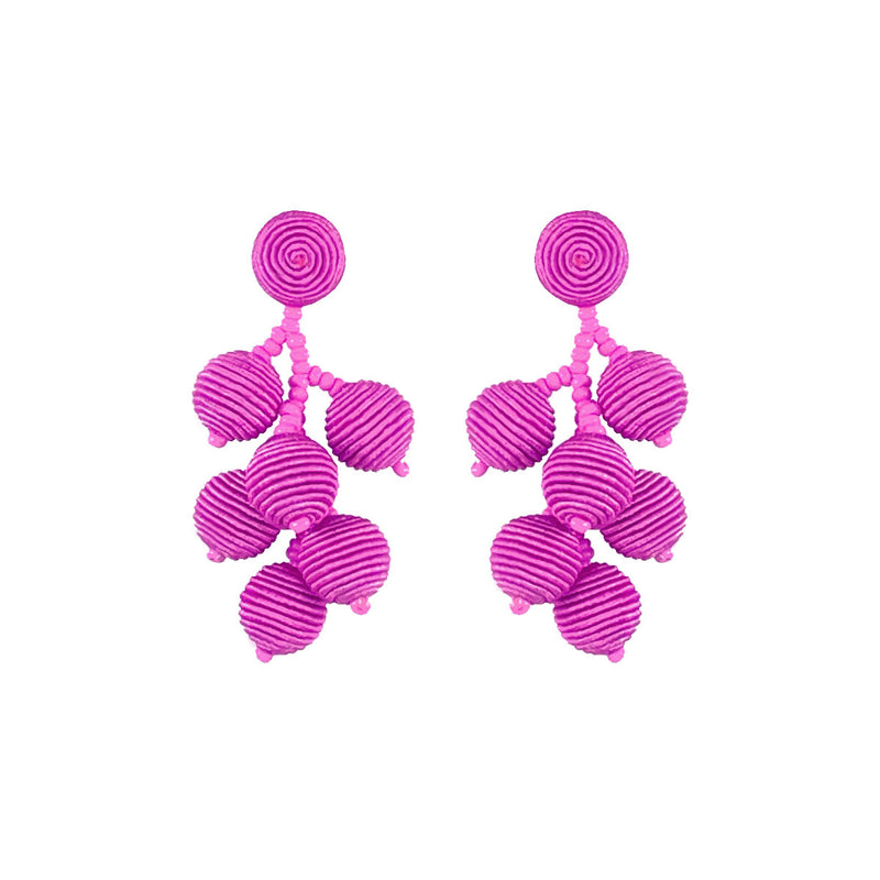 Mini Silk Gumball Cluster Earrings