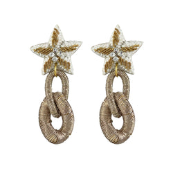 Starfish Chain Link Earrings - In Stock