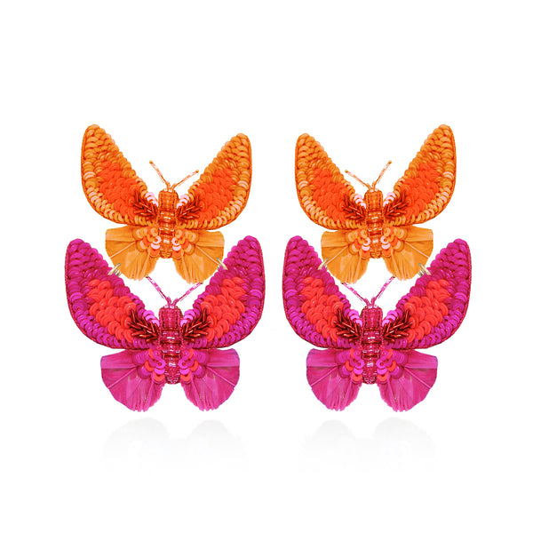 Butterfly Small Drop Earrings - Suzanna Dai