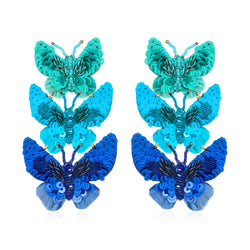 Butterfly Large Drop Earrings - Suzanna Dai