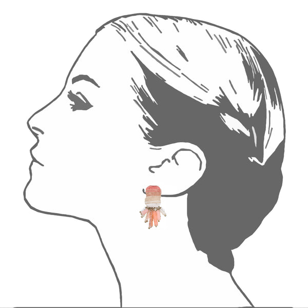 Saltillo Tassel Button Earrings - Suzanna Dai