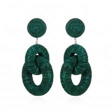 Silk Double Tiered Hoop Earrings - Suzanna Dai