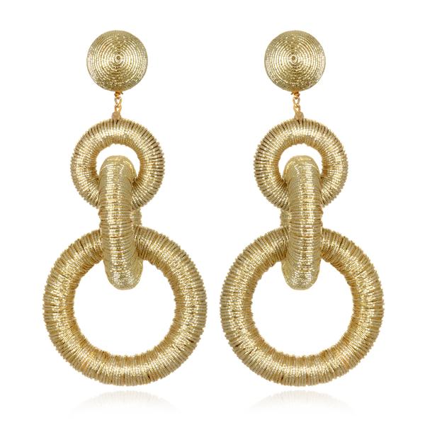 Metallic Tiered Earrings Metallic Tiered Earrings
